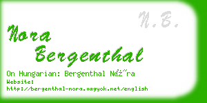 nora bergenthal business card